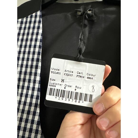 🔥FLASH SALE🔥 tagliatore kids vest checkered print navy and white size 8 boys - Picture 3 of 11